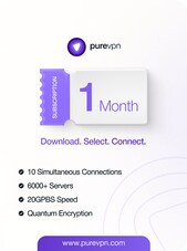 PureVPN - 10 eszköz 1 hónap PureVPN Kulcs GLOBÁLIS
