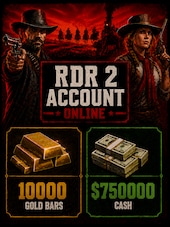RDR 2 Account 10000 Gold Bars | $750000 Cash | Red Dead Redemption Online PC Rockstar Konto GLOBALNY