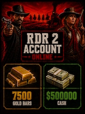 RDR 2 Account 7500 Gold Bars | $500000 Cash | Red Dead Redemption Online PC Rockstar Konto GLOBALNY
