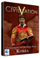 Sid Meier's Civilization V: Civilization and Scenario Pack: Korea MAC Steam Key GLOBAL Steam Klíč GLOBÁLNÍ