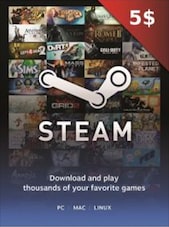 Steam Gift Card 5 USD Steam Key 5 USD Steam Clave Solo para divisa USD