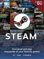 Steam Gift Card 60 EUR Steam Chiave Solo per valuta EUR (Euro)