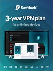 Surfshark VPN Starter Edition Korlátlan eszközök 3 év Surfshark Kulcs GLOBÁLIS