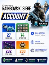 Tom Clancy's Rainbow Six Siege Account 27 Black Ice + 74 Operators + 282 Total Skins + 203 Level PC Ubisoft Connect Account GLOBAL