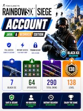 Tom Clancy's Rainbow Six Siege Account 7 Black Ice + 64 Operators + 290 Total Skins + 138 Level PC Ubisoft Connect Account GLOBAL