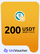 UniVoucher USDT Crypto Gift Card 200 USDT Univoucher Sleutel GLOBAL