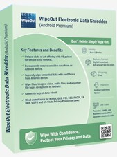 WipeOut Electronic Data Shredder - Android 1 Appareil 1 an WipeOut Clé GLOBAL