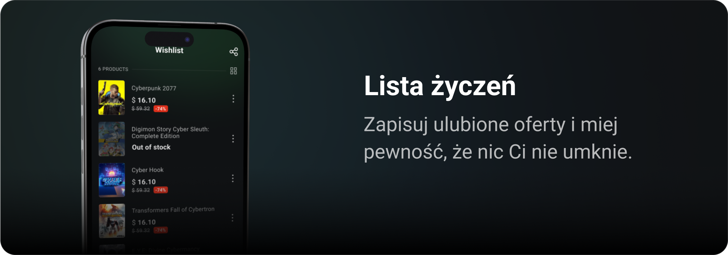 phone screen Wishlist