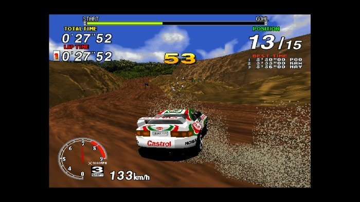 Sega Rally Championship 1995 gamescreen