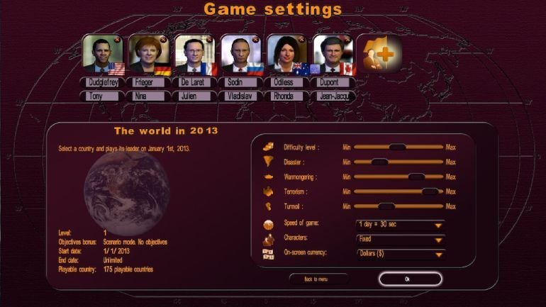 Masters of the World - Geopolitical Simulator 3 settings