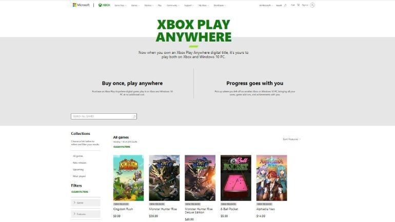 Xbox Play Anywhere