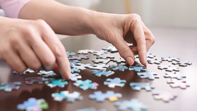 solving a jigsaw puzzle