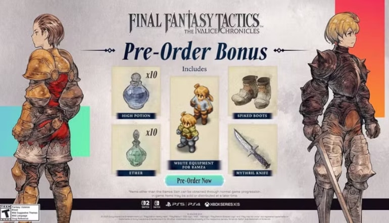 Final Fantasy Tactics: The Ivalice Chronicles - Pre-Order Bonus