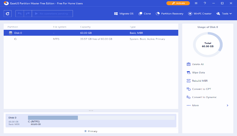 EaseUS Partition Master Professional 12.0
