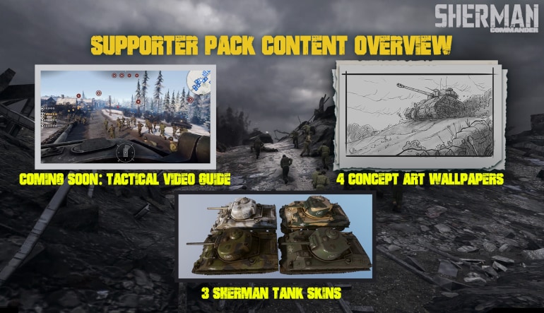 Sherman Commander - Supporter Pack