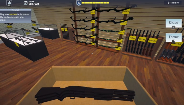 Gun Center Simulator