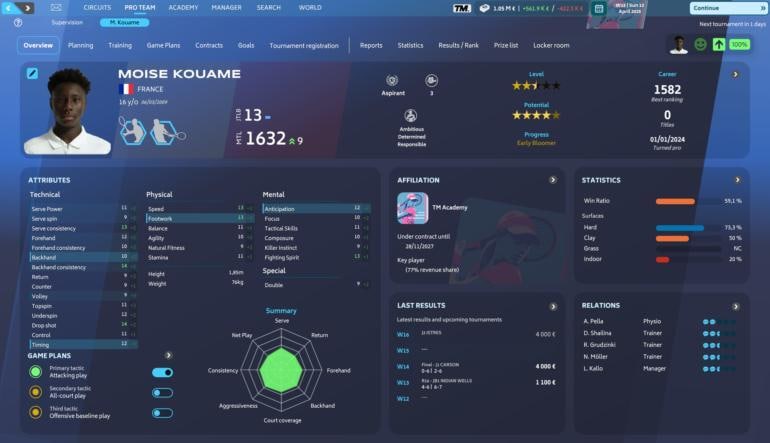 Tennis Manager 2025