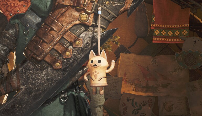 Monster Hunter Wilds - Pendant: Dancing White Cat