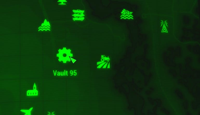 Map location of vault 95