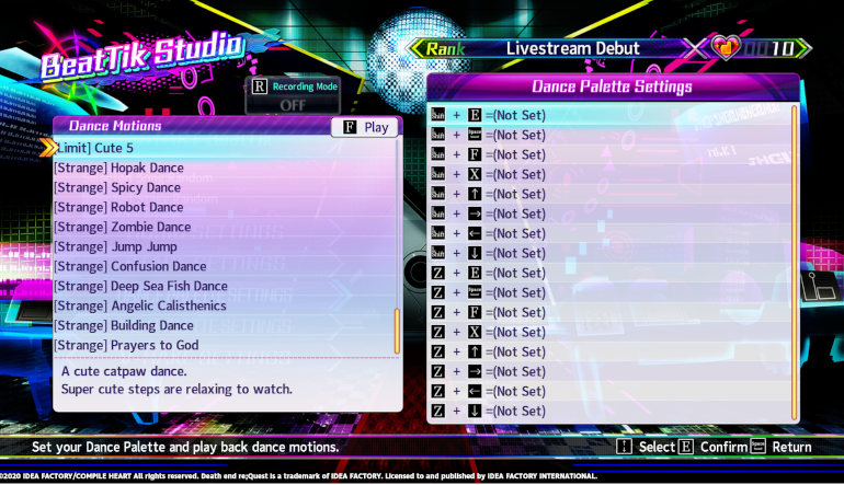 Neptunia Virtual Stars - Unlock All BeatTik Dances