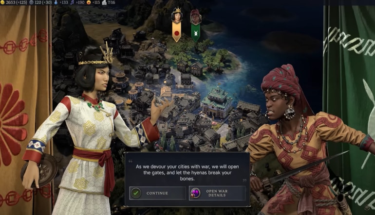 Civ 7 Leaders at war