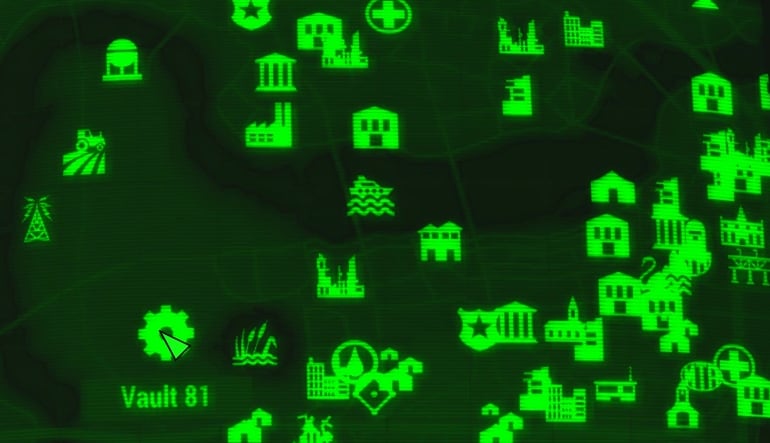 Map location of vault 81