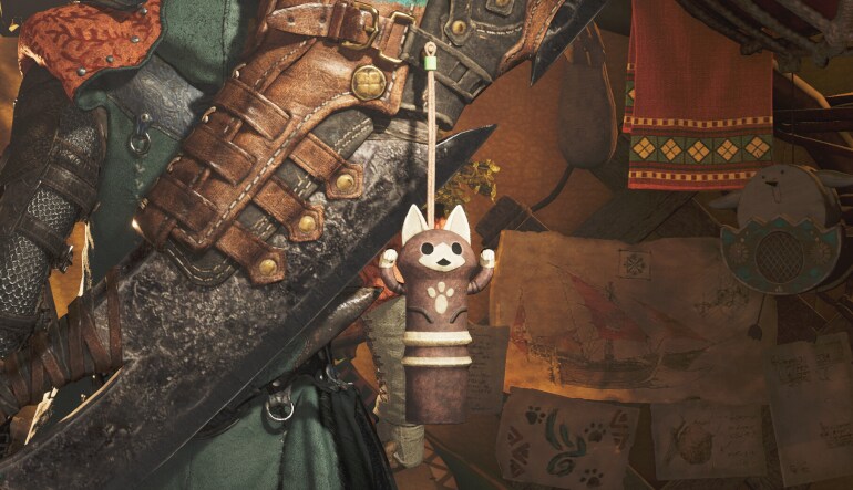 Monster Hunter Wilds - Pendant: Stretched Black Cat