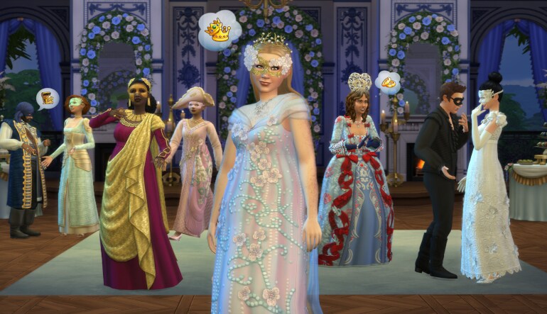 The Sims 4 Lady Bridgerton’s Masquerade Ball Fashion Kit