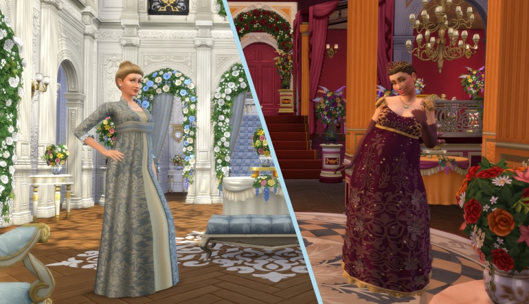 The Sims 4 Lady Bridgerton’s Masquerade Ballroom Kit