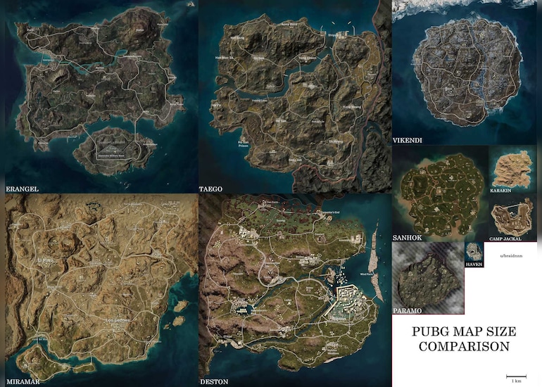 PUBG Map Comparison