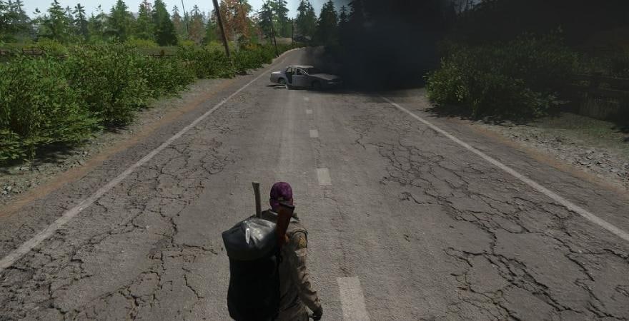 Miscreated - burning car