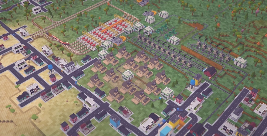 Voxel Tycoon build huge city