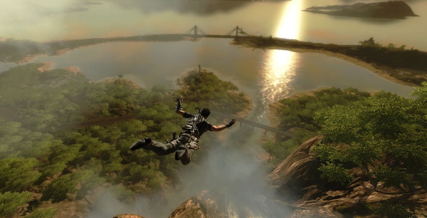 Just Cause </p><p>The game's plot is divided into three main factions: the Panauan government, the Ular Boys, and the Reapers. Each faction has its agenda and Rico can choose to work with or against them. As Rico completes missions and progresses through the story, he will learn more about the true nature of the Agency's mission, and the secrets that the island holds.</p><p>Rico is also on a quest to find his mentor, Tom Sheldon, who has gone missing on the island. Rodriguez will learn that Sheldon was working on a secret project that could change the balance of power on the island. The game also includes a variety of cutscenes that help to advance the story and reveal more about the characters and the island's history.</p>2