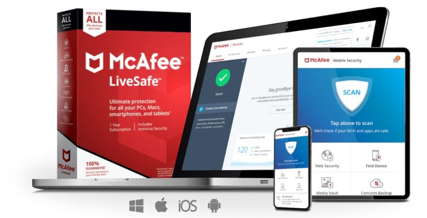 McAfee Livesafe Unlimited Device 1 Year