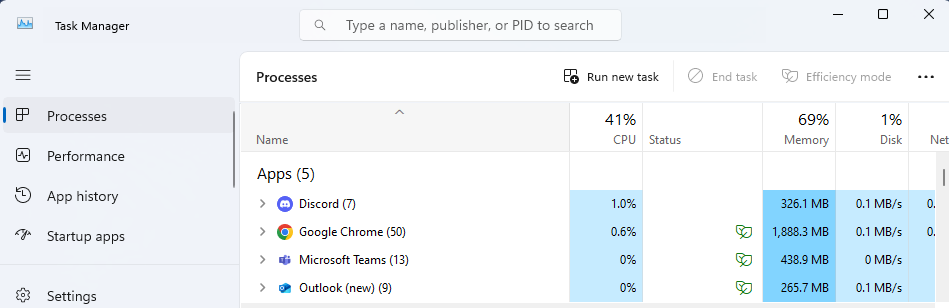Windows 11 Task Manager